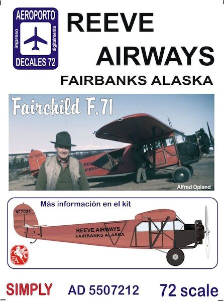 Fairchild F71 (Reeve Airways, Fairbanks Alaska) Ad5507212