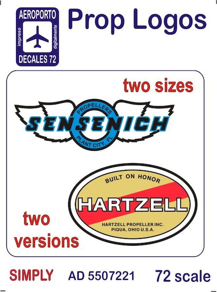 Prop Logos Two Sizes, two versions (Sensenich, Harzell) Ad5507221
