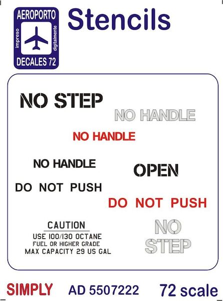 Stencils (No Step, No handle Do not Push ect. ) various sizes Ad5507222