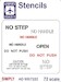 Stencils (No Step, No handle  Do not Push ect. )  various sizes Ad5507222