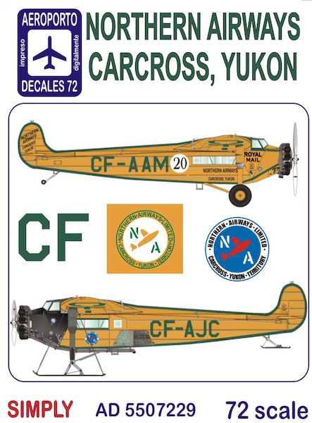 Fokker Super Universal (NA Northern Airways Carcross, Yukon) Ad5507229