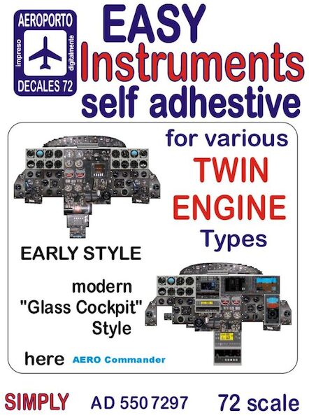 Easy instruments - self adhesive. For Various twin engine types Ad5507297