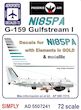Aeroporto decales 72 AD5507241 Grumman G-159 Gulfstream I( Phoeni