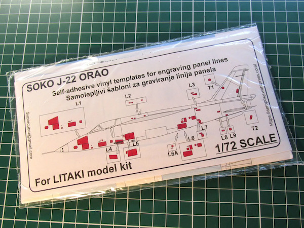 Soko J 22 ORAO panel lines scribing set for LITAKI kit j22panels