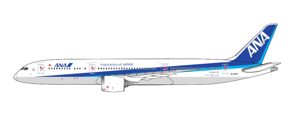 Aether Model ANA125108 Boeing 787-9 Dreamliner ANA All Nippon Air