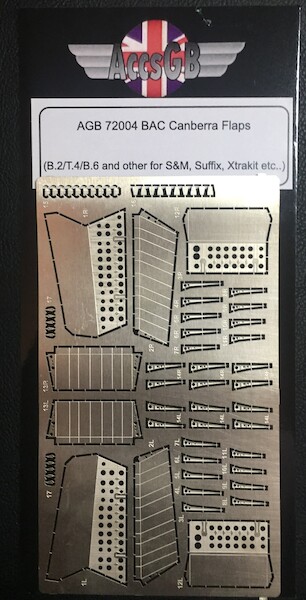 Detailset BAC/EE Canberra B.2/T.4 Flaps (for S&M, Airfix or any other Canberra kit) AGB72004