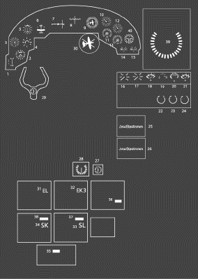 Junkers Ju88 cockpit decals for Revell kit  32D002