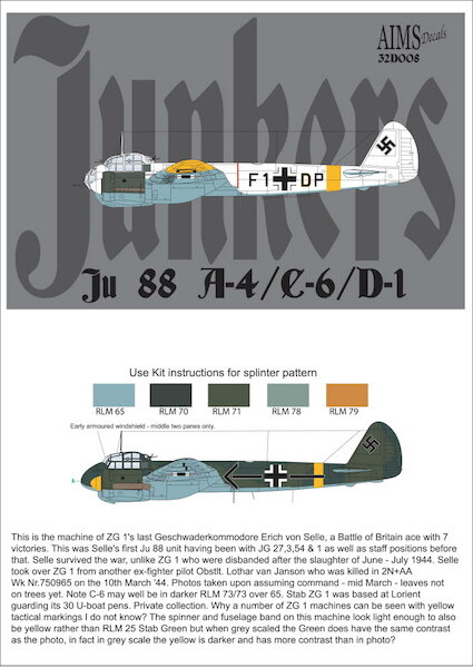 Junkers Ju88A-4/C-6/D-1 collection  32D008
