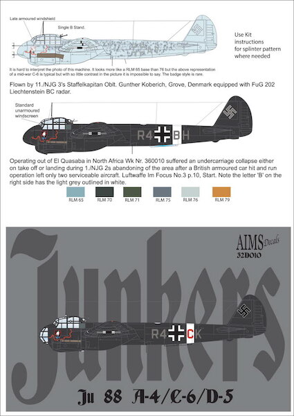 Junkers Ju88A-4/C-6/D-5 Collection  32D010