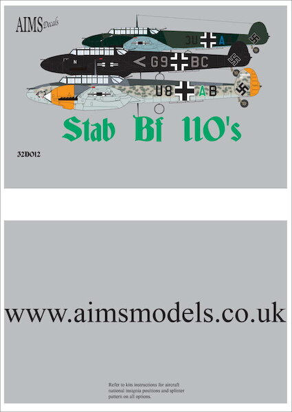Stab Messerschmitt BF110's 32D012