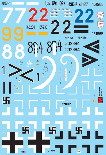 Late war Messerschmitt BF109's  32D015