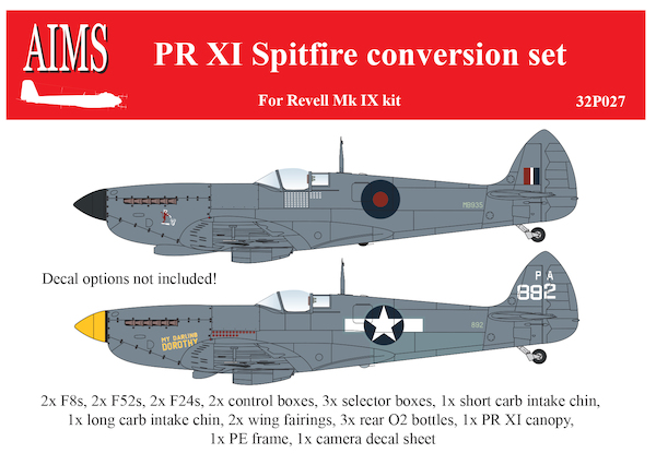 Spitfire PRXI conversion set (Revell MKIX kit)  32P027