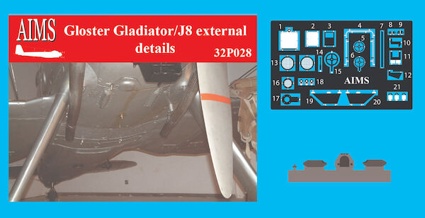 Gloster Gladiator / J8 External details (ICM)  32P028