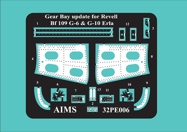 Detailset Messerschmitt BF109G-6/G-10 Erla Gear bay Update (Revell)  32PE006