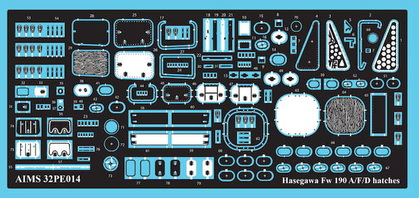 Hatches and Latches  for Focke Wulf FW190A and D-9 (Hasegawa)  32PE014