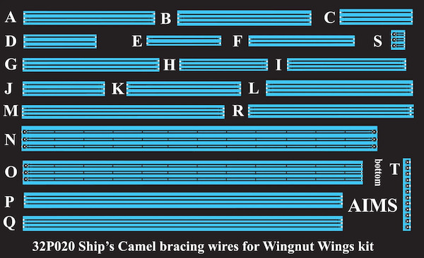 Ship's Sopwith Camel Bracing Wires (WingNut Wings)  32PE020