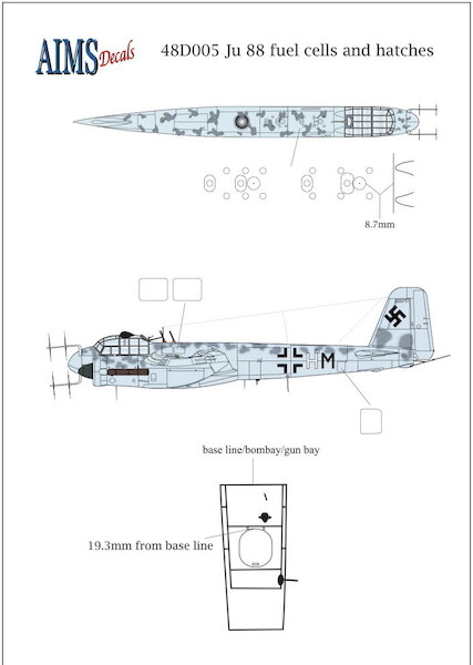 Junkers Ju88 Fuel cells and Hatches  48D005