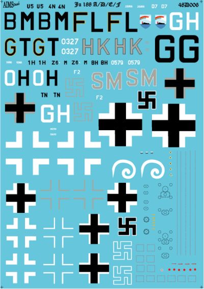 Junkers Ju188 Collection (A-2, D-2, E-1, F-1)  48D006