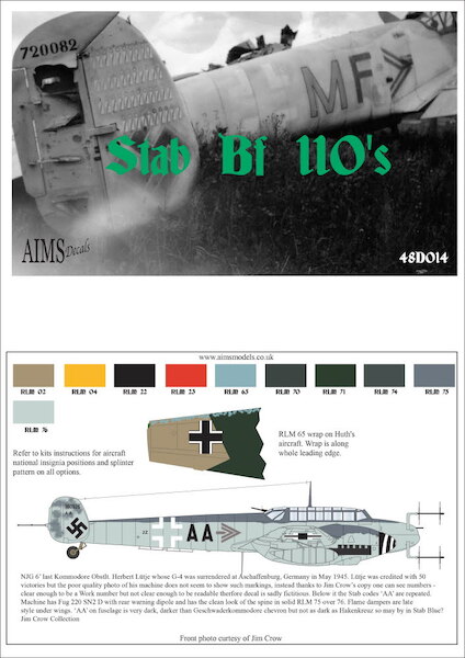 Stab Messerschmitt BF110's  48D014
