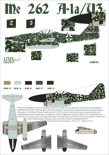 Messerschmitt Me262A-1a/U3 48D016