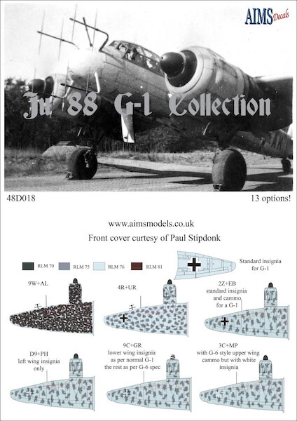 Junkers Ju88G-1 Collection (13 options)  48D018