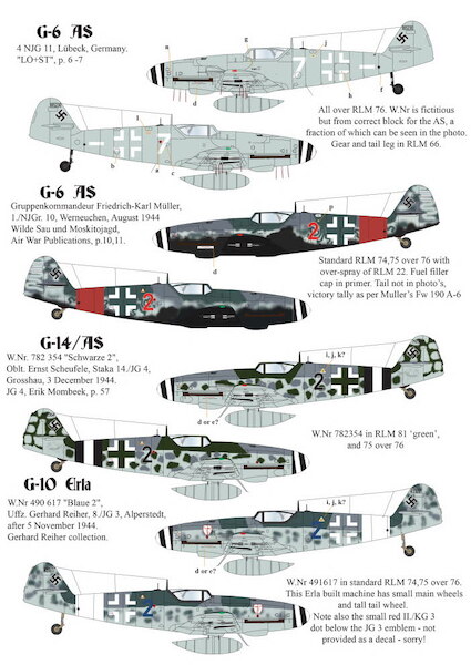 Late War Messerschmitt BF109 collection 48D024