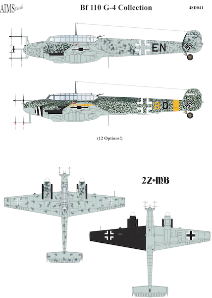 Messerschmitt Bf110G-4 Collection (12 options)  48D041