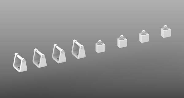 Hawker Sea Fury Oleo Leg Locks (Airfix)  48P060