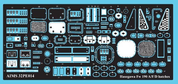 Hatches and Latches for Focke Wulf FW190A and D-9 (Eduard) 48PE012