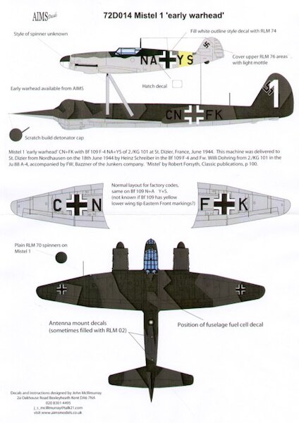 Mistel 1 "Early Warhead" 72D014
