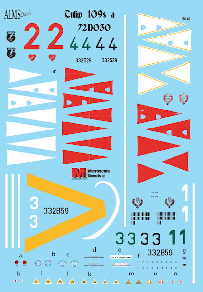 Tulip Bf109's  72D030