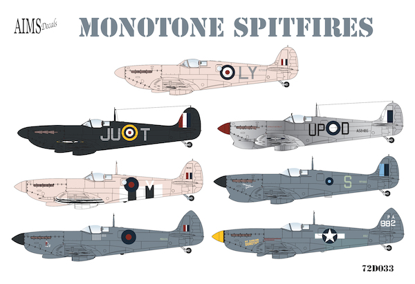 Monotone Spitfires  72D033