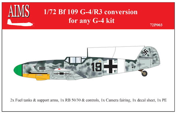 Messerschmitt BF109G-4/R3 Conversion (For any G-4 kit) 72P003