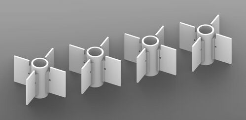 British RP3 rocket tails  Post World War II Flights (Eduard)  48P062