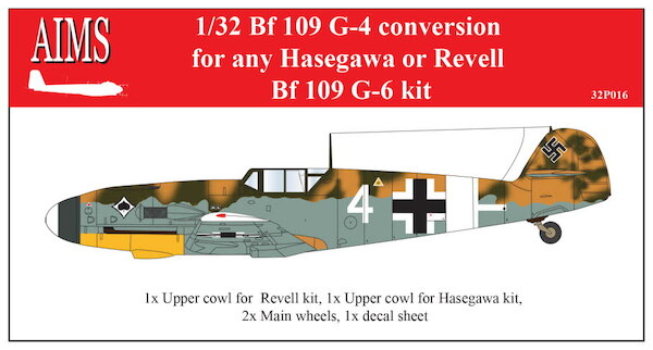 Messerschmitt BF109G-4 (Hasegawa, Revell) aimsP32016