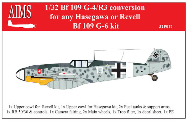 Messerschmitt BF109G-4/R3 (Hasegawa, Revell)  aimsP32017