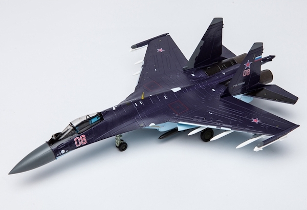 Sukhoi SU-35 heavy fighter jet Purple scheme Russian Air Force AF1-0116B