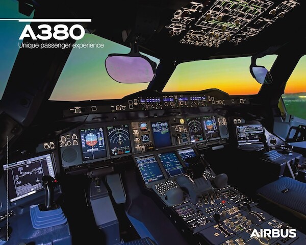 Airbus A380 cockpit poster A380 COCKPIT