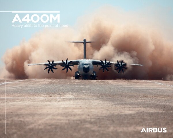 Airbus A400M poster on ground view  A400M GROUND