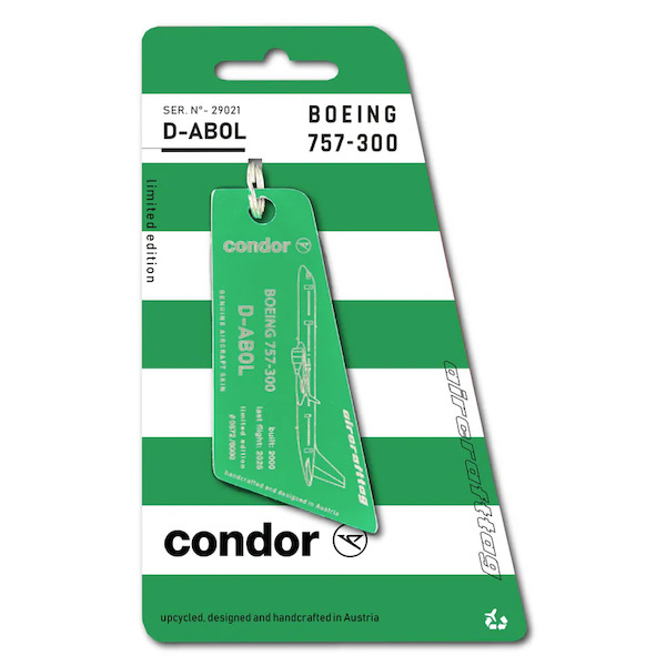 Keychain made of: Boeing B757 Condor D-ABOL D-ABOL