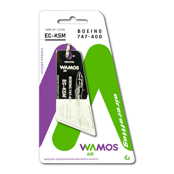 Keychain made of: Boeing 747-400 Wamos Air EC-KSM EC-KSM