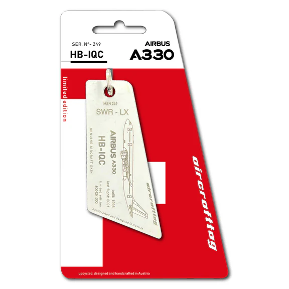 Keychain made of: Airbus A330 Swiss HB-IQC HB-IQC