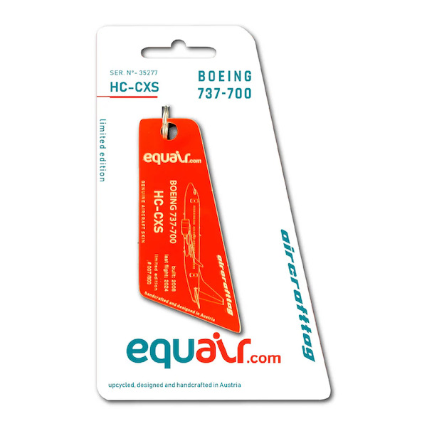 Keychain made of: Boeing 737-700 Equair HC-CXS  HC-CXS