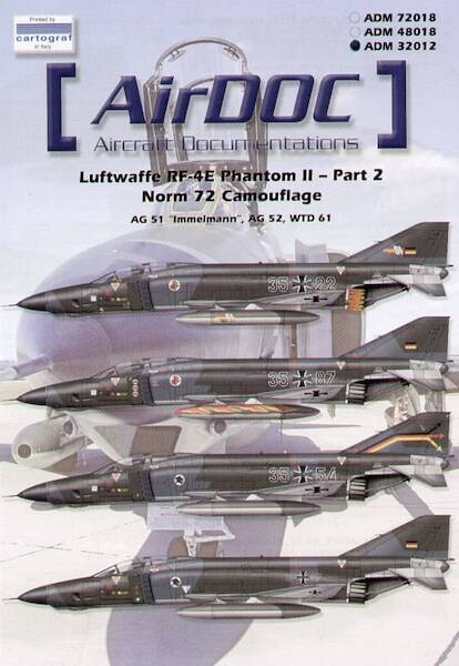 Luftwaffe RF4E Phantom II (AG51, AG52, WTD61 in Norm 72 Camouflage) ADM32012