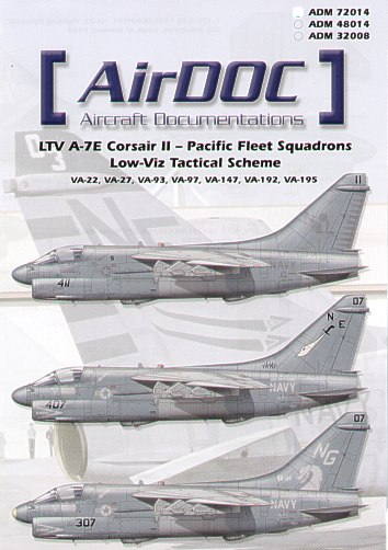 LTV A7E Corsair II - Pacific Fleet Squadrons Lo-Viz Tactical Scheme ADM48014
