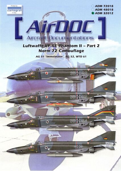 Luftwaffe RF4E Phantom II Part 2 (AG51, AG52, WTD61 in Norm 72 Camouflage) ADM48018