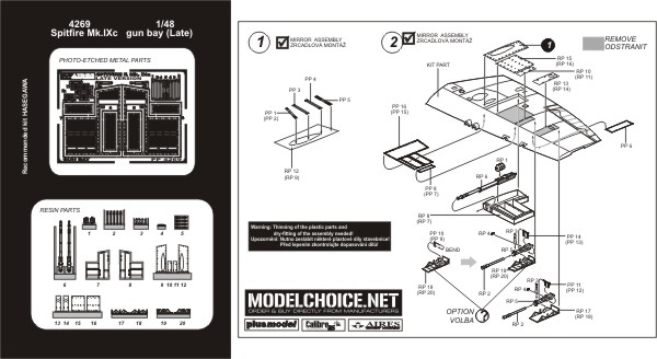 Spitfire MKIXc Gun Bay (late) for Hasegawa  4269
