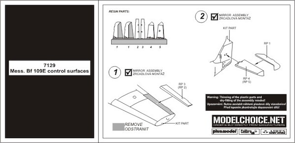 Messerschmitt BF109E Control Surfaces 7129