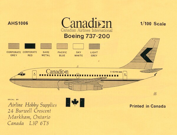 Boeing 737-200 (Canadian) AHS1006