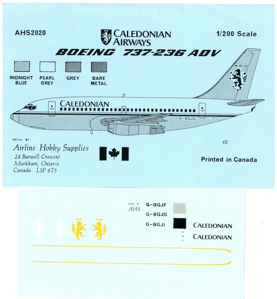 Boeing 737-236ADV (Caledonian Airways)  AHS2020